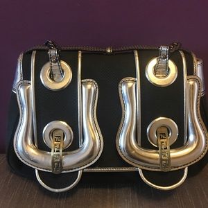 🛑 SOLD 🛑 Fendi B bag black and silver
